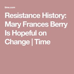 Mary Frances Berry