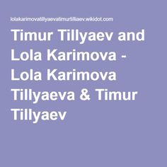 Lola Karimova-Tillyaeva