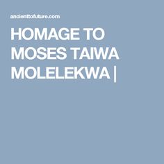 Moses Taiwa Molelekwa