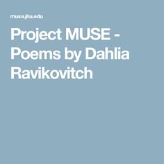 Dahlia Ravikovitch
