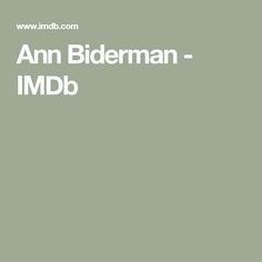 Ann Biderman