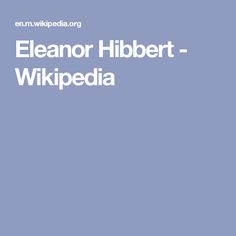 Eleanor Hibbert