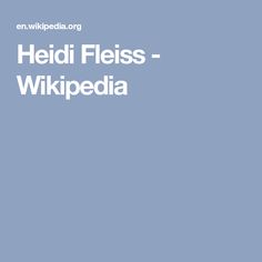 Heidi Fleiss
