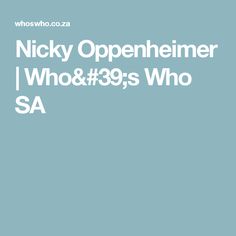 Nicky Oppenheimer