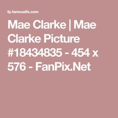 Mae Clarke
