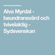 Alva Myrdal