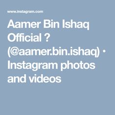 Aamer Bin Ishaq