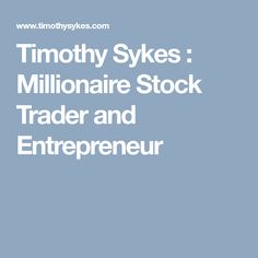 Timothy Sykes