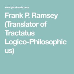 Frank P. Ramsey