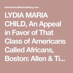 Lydia Maria Child