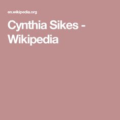 Cynthia Sikes