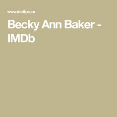 Becky Ann Baker