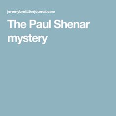 Paul Shenar