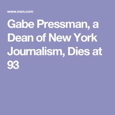 Gabe Pressman