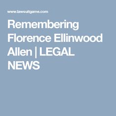 Florence Ellinwood Allen